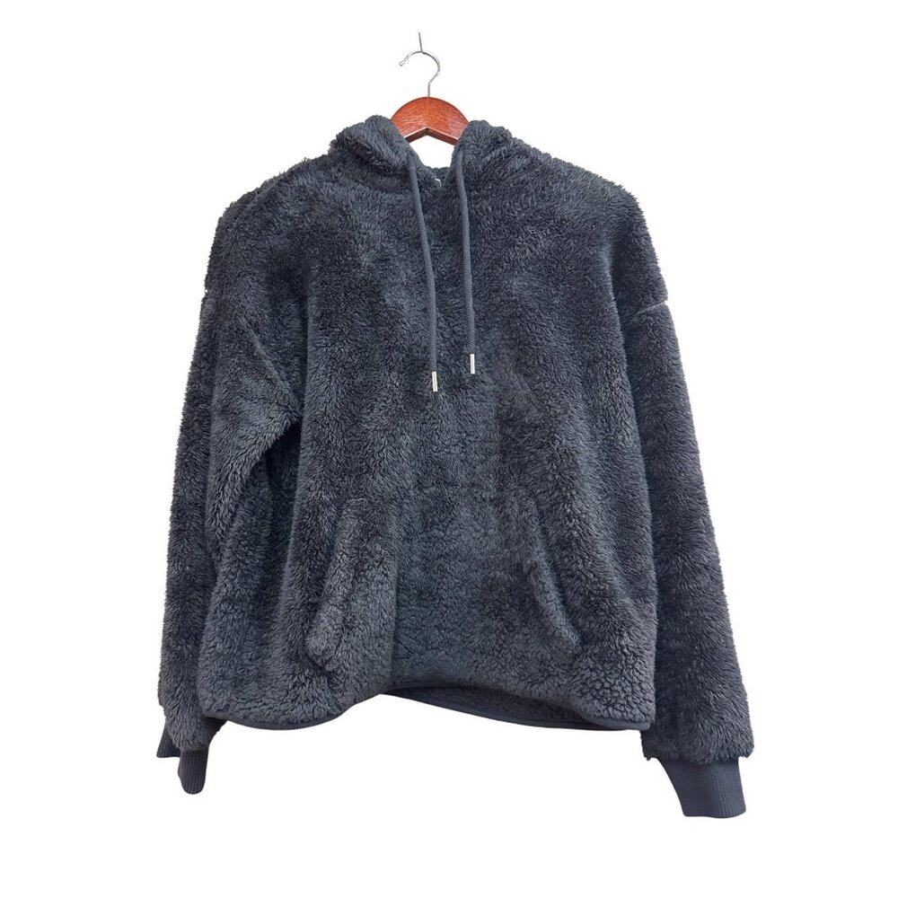 H&M L.O.G.G Black Fleece Hoodie Jacket Size S